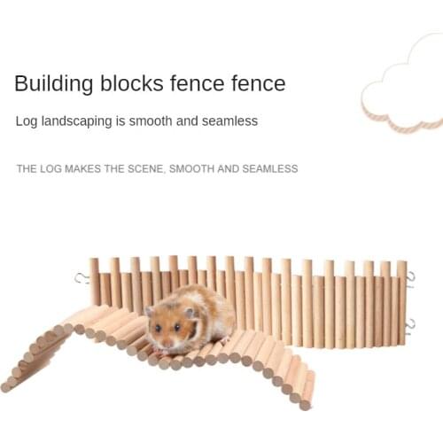 Natural Beech Hamster Fence Hamster Toy Hamster Ladder Hamster Cage Landscaping Supplies Hamster Accessories Small Animal Toy