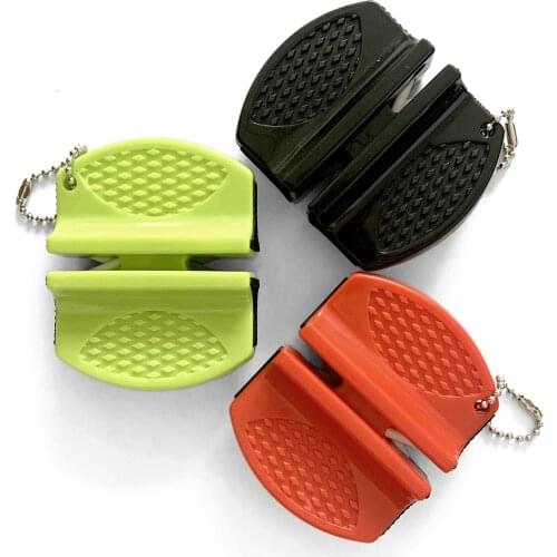 Small Sharpening Tool Pocket Ceramic Carbide Knife Sharpener For Kitchen Or Outdoor