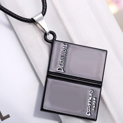 Anime Cosplay Black Death Note Book Necklace Classic Fashion necklaces & pendants Jewelry Accessories Fans Souvenir TU85