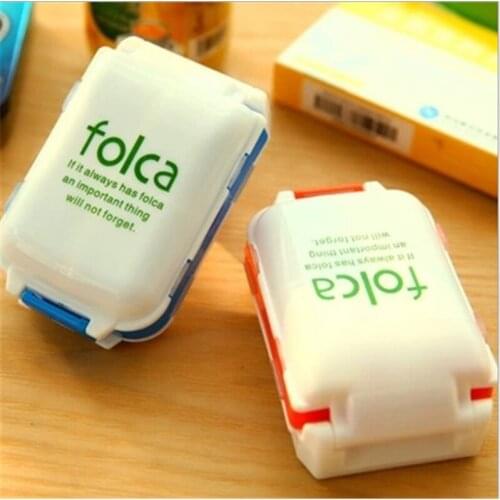 Plastic Weekly Folding Medicine Tablet Pill Box Case Portable Candy Vitamin Container Storage Organizer Travel Accessories