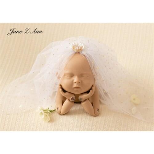 Romantic fairy veil crown headdress infant child baby props photo studio shooting newborn photography