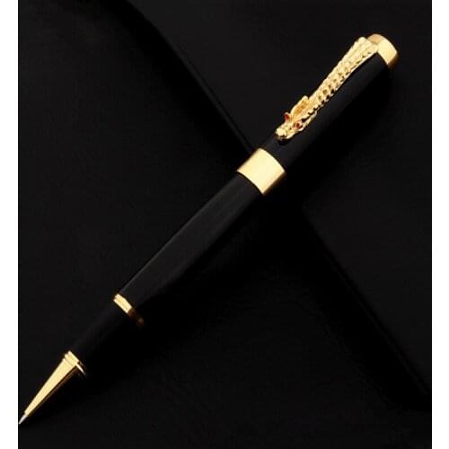 High Quality 1300 Black Dragon Business Office 0.5mm Nib Rollerball Pen Student School Stationery Supplies Black Ink Pens