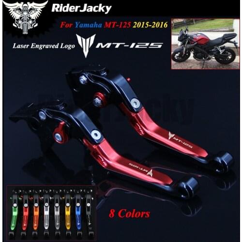 For YAMAHA MT125 MT 125 MT-125 2015-2018 Red+Black Motorcycle Accessories Folding Extendable Adjustable Brakes Clutch Levers