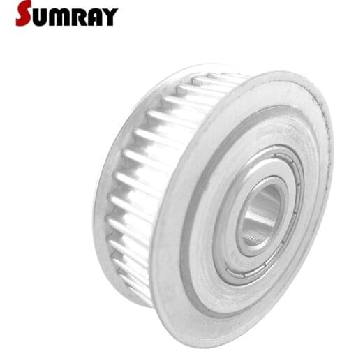 SUMRAY MXL 60T Idler Timing Pulley Wheel 5/6/8/10/12/15mm BearingTension Passive Pulley7/11mm Timing Thoothed Belt Pulley With