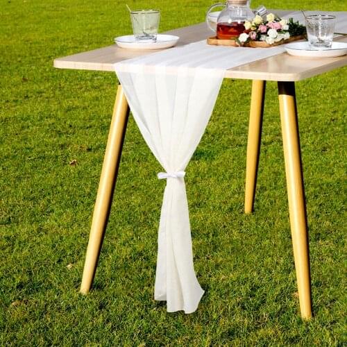70x300cm Modern Minimalist Chiffon Tablecloth Wedding Party Table Chair Decoration Tablecloth Cover Family Banquet Table Runner