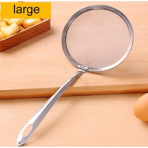 Heat Resistant Colander Spoon Stainless Steel Fine Mesh Strainer Food Strainer With Handle Kitchen Cooking Tool For Food Hot Pot