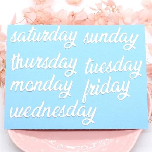 YPP CRAFT Daily Planner Words Metal Cutting Dies for Scrapbooking/photo album Decorative Embossing Paper Card