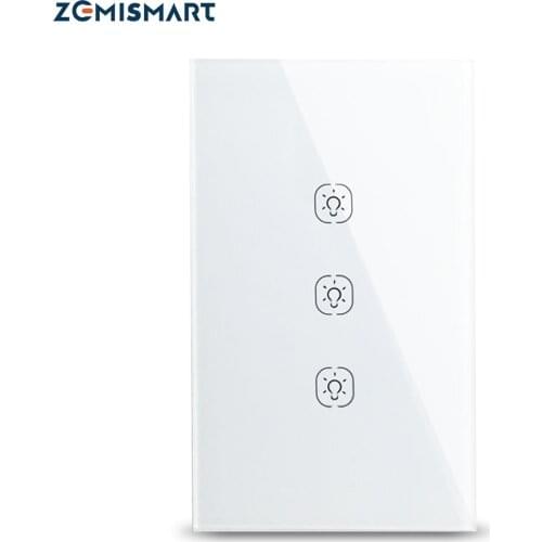 US AU 3 Gangs Wifi Wall Switch Alexa Google Home Tuya Smart Life APP Android IOS Light Panel Swithes