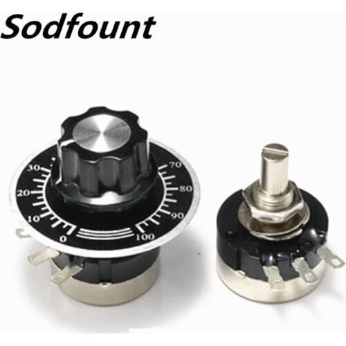 1pcs RV24YN YG 20S frequency converter speed regulating potentiometer Rotary switch 2W 1K 2K 5K 10K 20K 100K 500K ohm