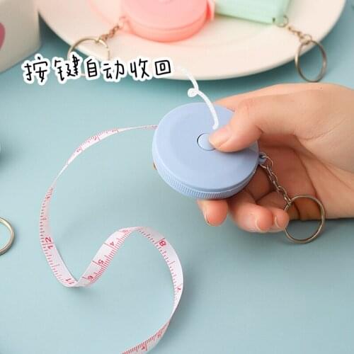1PC Retractable Tape Ruler 150cm/60 Inch Portable Tape Measure Mini Keychain Soft Ruler Camping Supplies Sewing Measuring Tools