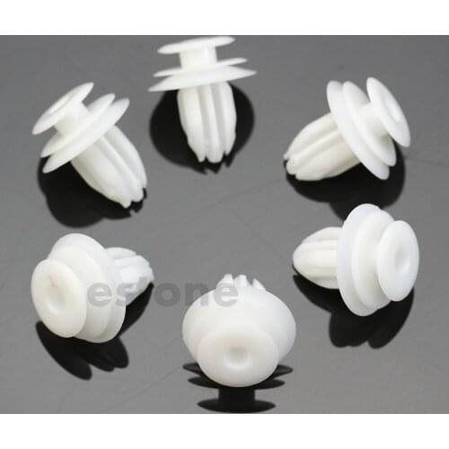 10pcs Nylon Trim Board Panel Retainer Clips Rivet Fasteners White for Toyota New for car accessories