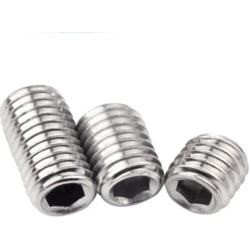 1000PCS Wholesale DIN916 grub screw M2*3/4/5/6/8 Stainless Steel DIN916 Hex Socket Set Screw