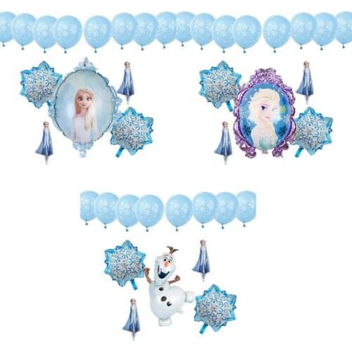 14pcs Disney Forzen princess Elsa Olaf Theme Birthday Party Halloween Christmas Decoration Events Supplies Kids Toys of Children