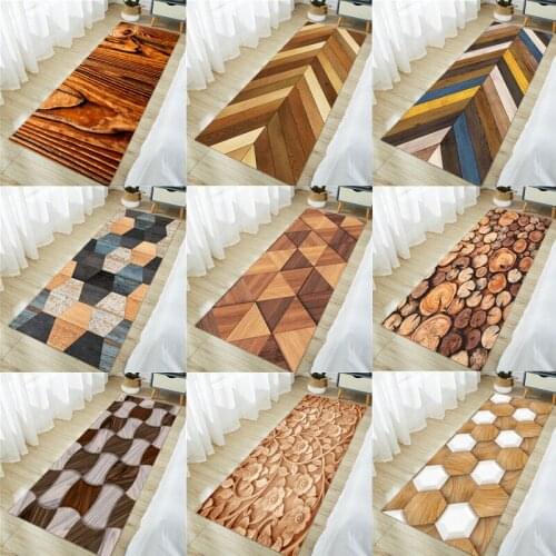 3D Wood Pattern Style Carpet for Living Room Area Rug Floor Mat Bedside Hallway Doormat Kids Bedroom Rug Decoration Fluffy Rug