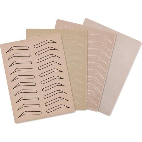 5pcs 4 Kinds Eyebrow Tattoo Skin Latex Microblading Practice Skin Sheet Special Eyebrow Designs