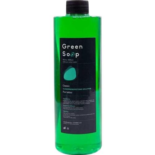 500ml Tattoo Cleaning Solution for Skin Cleaning Supplies Painting Cleaning Green Algae Soap Tattoo Equipment Cleaning Liquid