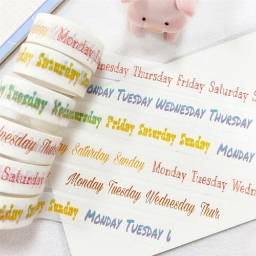 English Gradient And Paper Tape DIY Hand Account Decoration Hand-tear Sticker Adhesive Tape Film Student Sticker Sealing Sticker