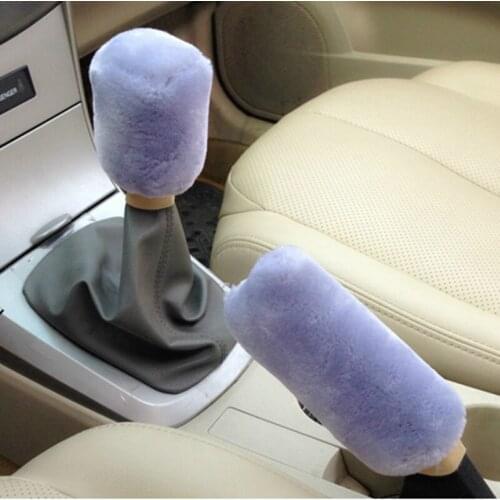 Car handbrake shifting plush decoration for Honda CRV Accord Odeysey Crosstour FIT Jazz City Civic JADE Crider Spirior Ciimo
