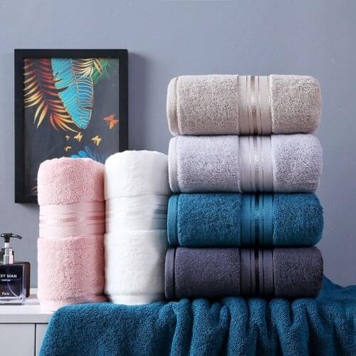 Bath Towel Pure Cutton Long Staple Combed Thicker Towel 70*150CM Better Water Absorbent Household Towels For Male and Female