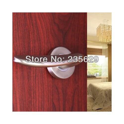 Free Shipping, Hing Quality Locks For Bathroom Door, Bedroom Door / Zinc alloy /Single key hole/ Matt Nickel Brushed