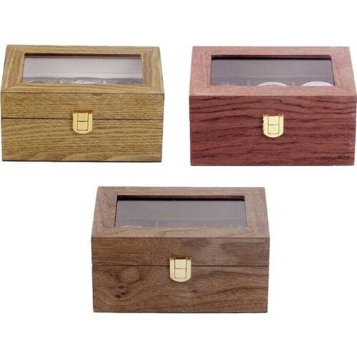 3 Slots Wooden Watch Box Removable Pillow Watches Display Container Jewelry Storage Holder Travel Organizer Case Gift