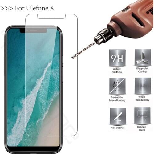 For Ulefone X Smartphone Glass 9H High Quality Transparent Protective Film for Ulefone X Explosion-proof Screen Protector