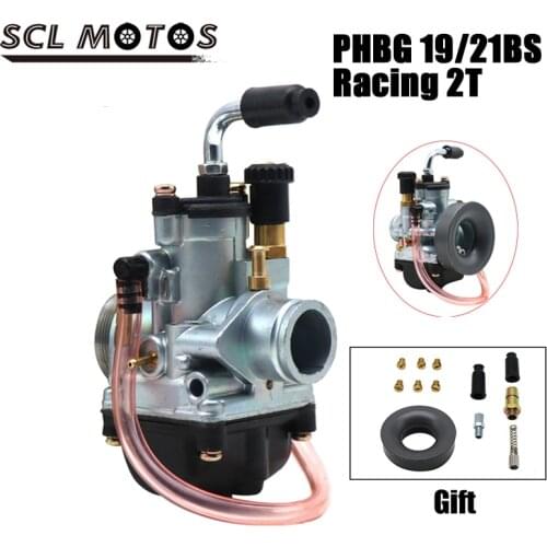 SCL MOTO For Dellorto PHBG 19BS/21BS Racing 2T Carburettor 19mm 21mm PHBG Carburetor Carbs For YQ50 Area 51 Ark 50 LC For YAMAHA