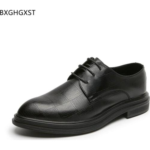 Brown Oxford Leather Shoes Men Classic Dress Shoes for M E N Formal Party Shoes for Men 2021 Chaussure Homme Zapatos De Hombre