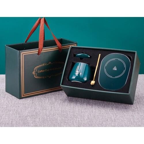 Electric Heated Mug Heated USB Pad Warmer Powered Cup Office Coffee Milk Tea Water Heating Mugs Constant-temperatures Mug Set