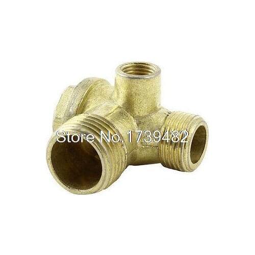 9mm 16mm 18mm Thread Brass Air Compressor Check Valve Gold Tone