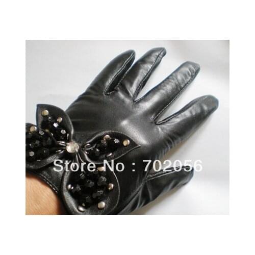 Fashion Womens Kid goat Leather Gloves gloves LEATHER GLOVES Womens 13Pairs/lot #3345
