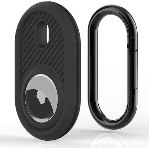 Soft Silicone Protector Case For Apple Airtags Anti-lost Anti-Scratch Locator Keychain Protective Sleeve Shell Cover For Air Tag