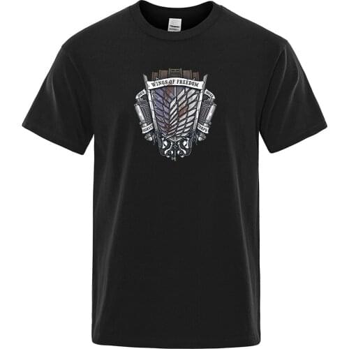 Attack On Titan T Shirts Japan Anime T-Shirts Hip Hop Fashion T Shirt Brand Short Sleeve Mens T-Shirt Casual Summer Streetwear