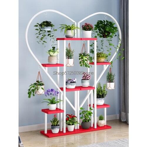Flower stand Heart-shaped creative living room decoration indoor multi-layer special offer shelf flower shelf love flower pot ho