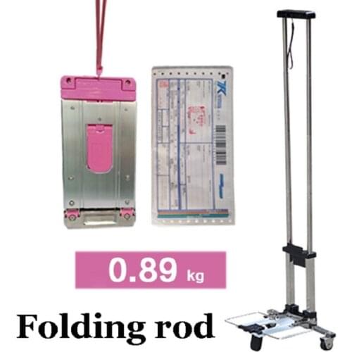 Full folding trolley stainless steel luggage car go to school Trolley bag travel carry suitcase shopping carts Phone holder