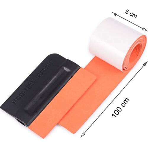 FOSHIO 100cm No Scratch Suede Felt Cloth for Card Carbon Fiber Squeegee Auto Window Tint Vinyl Motorcycle Car Wrap Scraper Edge