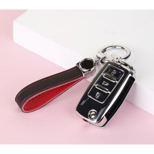 Tpu Car Key Case Cover for VW Volkswagen Polo Tiguan Passat B5 B6 B7 Golf 4 5 6 MK6 Jetta Lavida for Skoda Octavia Key Chains