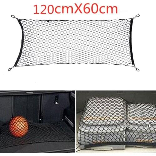 120cm60cmCar-Styling Boot String Mesh Elastic Nylon Rear Back Cargo Trunk Storage Organizer Luggage Net Holder Auto Accessory