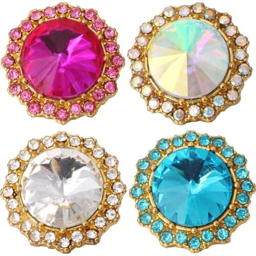 10pcs/lot 2019 Snap Jewelry Gold Flower Snap fit 18mm 20mm Snap Button Bracelets Necklace Valentines Day Gift For Women