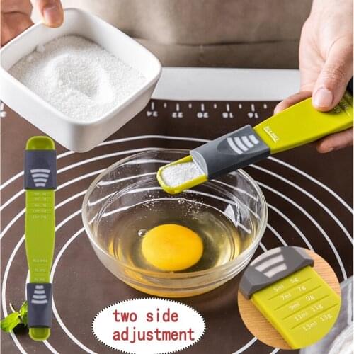 1pcs Eight Stalls Adjustable Scale Plastic Measuring Milk Powder Quantitative Spoon Scale Measuring spoons Kitchen Accessories 5