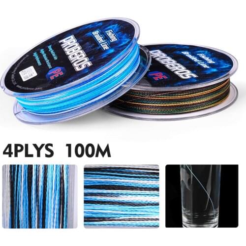 10LB-100LB 4-Braided PE Fishing Line Super Strong Abrasion Resistant Fishing Wire Fishing parts Tension Braided Fishing Line