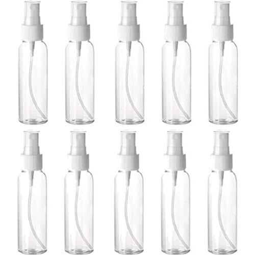 10 PCS 60ml 2oz Fine Mist Mini Spray Bottles Transparent Bottles with Atomizer Pumps