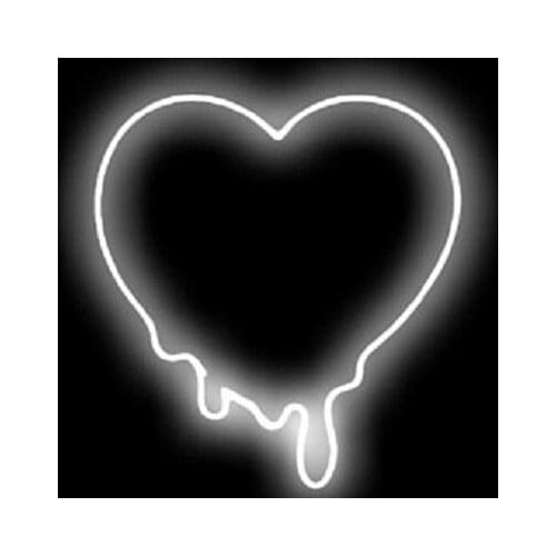 14"x10" Make My Heart Melt White Acrylic Custom Neon Light Lamp Sign Beer Bar Handmade Real Glass Decorate Home Wall Room Decor