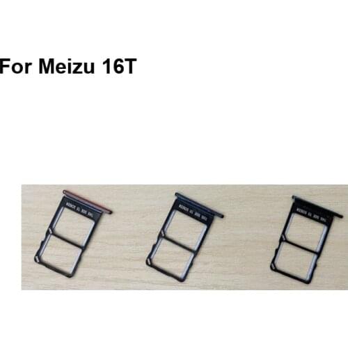 2PCS For Meizu 16T New Tested Good Sim Card Holder Tray Card Slot For Meizu 16 T Sim Card Holder Meizu16T Parts
