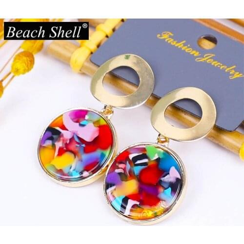 Acrylic Earrings Boho Style Lady Fashion Acrylic Jewelry Geometry Announcement korean Earrings bohemian earings fashion jewelry