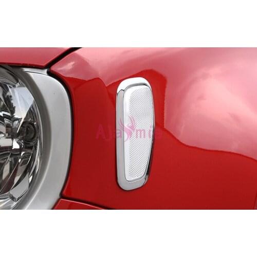 For Jeep Renegade 2016 2017 2018 Side Lamp Cover Light Blinker Trims Bumper Silver Color Chrome Car Styling Accessories