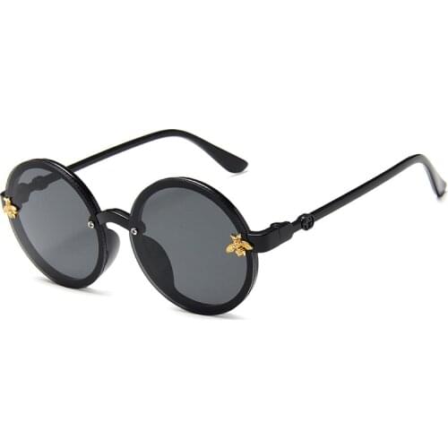Kids Round Little Bee Sunglasses Baby Vintage Children Multi Plastic Infant Sun Glasses for Girl Boys Cute Glasses Oculos Gafas