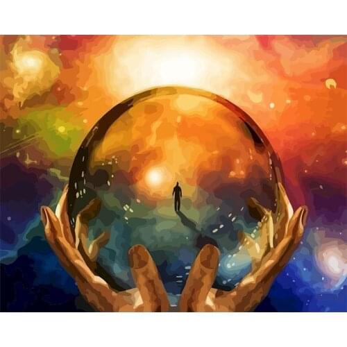 Gatyztory 60×75cm Frame DIY Painting By Numbers Abstract Picture Canvas Drawing Handpainted Kits Unique Gift Acrylic Paints Wall