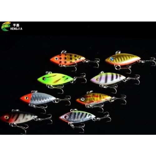 HENGJIA 4cm 2.75g game VIB hard fishing lure hard bait with ball inside ice sea Bass Bait fishing tackle swivel jig wobbler lure