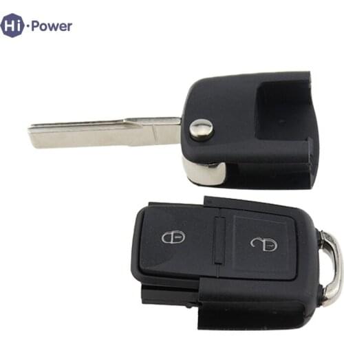 Hi-power 2 Buttons Flip Modified Remote Car Key Shell For VOLKSWAGEN Touareg Beetle Passat GTI Rabbit Jetta Golf Key Cover Case